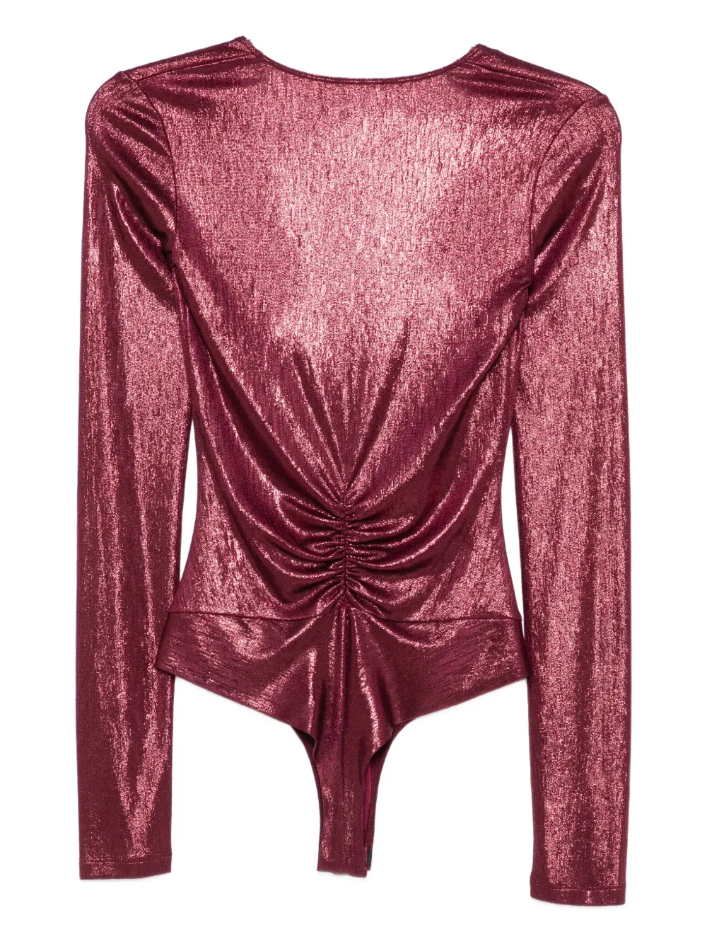 Patrizia Pepe V-neck long-sleeve bodysuit - Paars