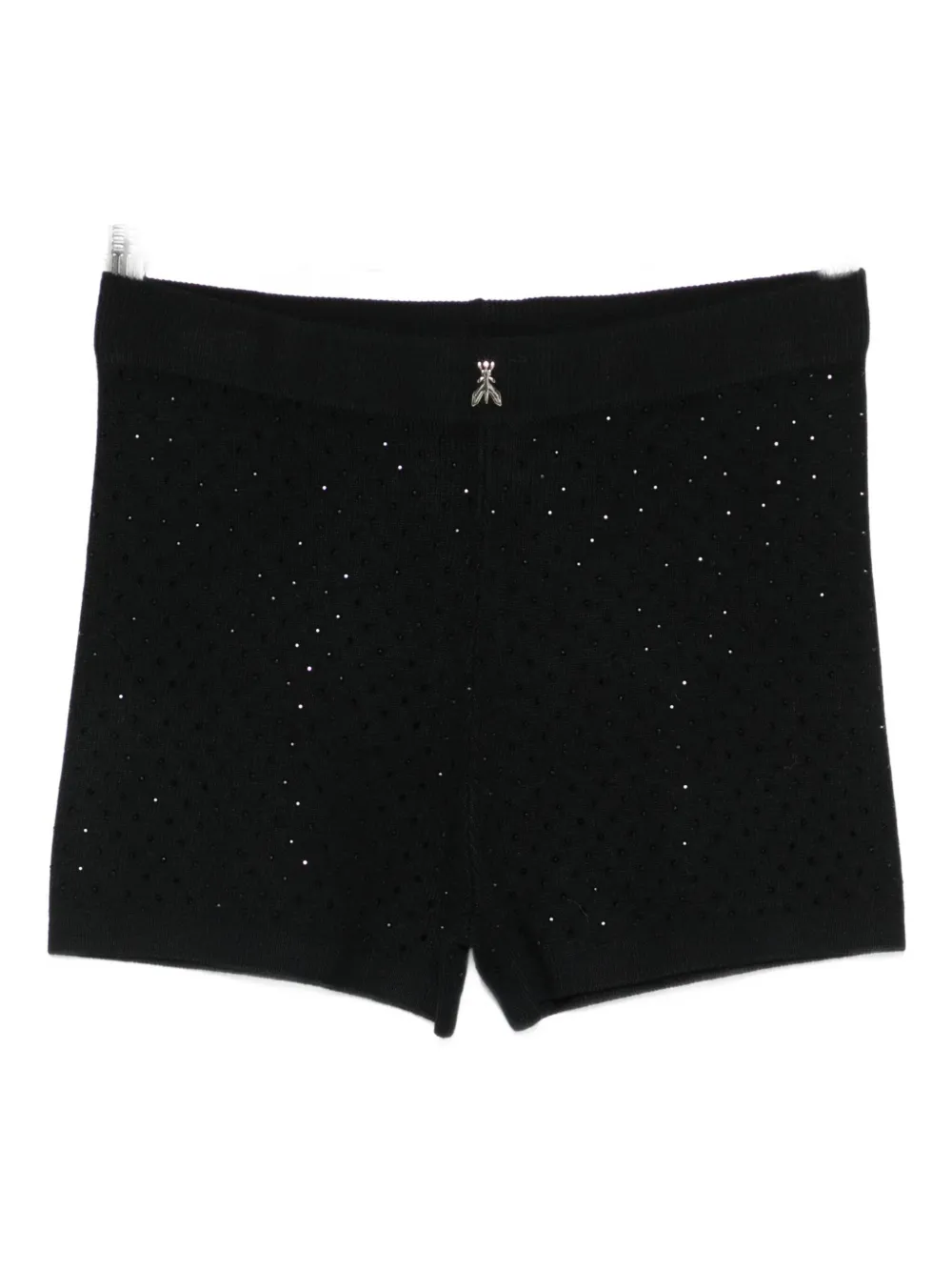 Patrizia Pepe Rhinestone-embellished Shorts In Black