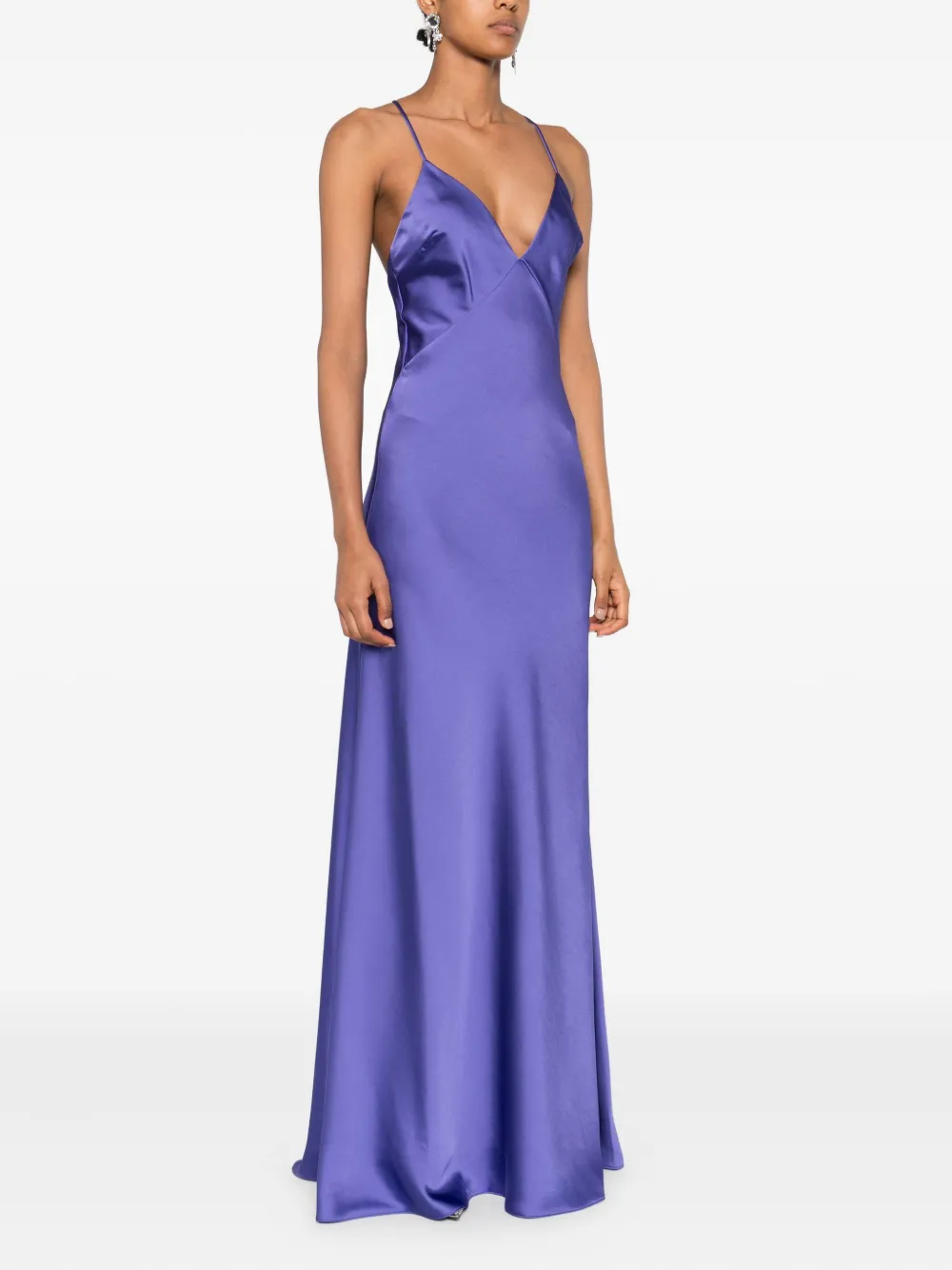 Patrizia Pepe Maxi-jurk met dunne bandjes Blauw