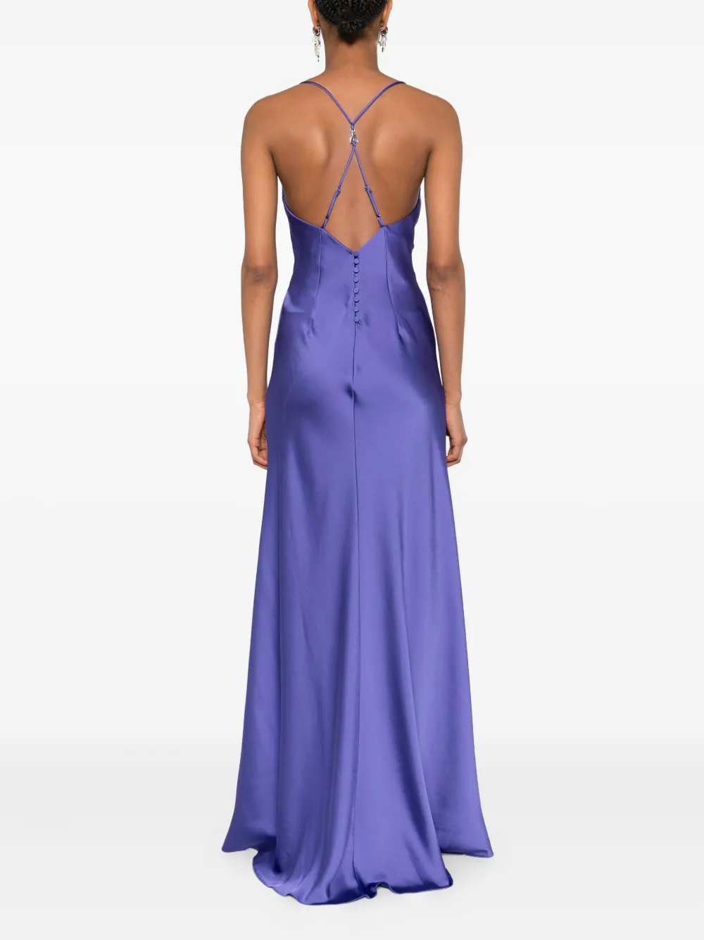 Patrizia Pepe Maxi-jurk met dunne bandjes Blauw