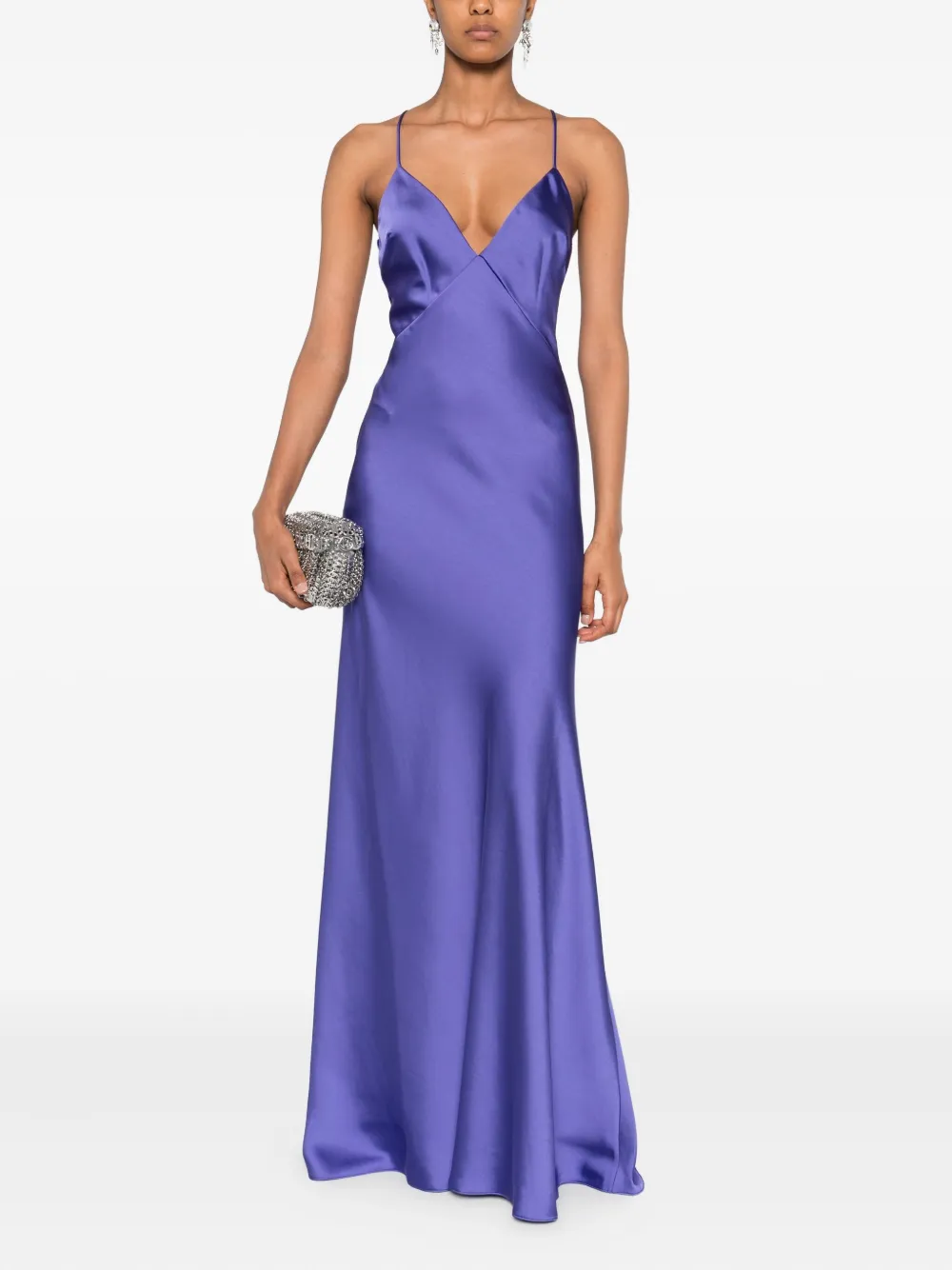 Patrizia Pepe Maxi-jurk met dunne bandjes - Blauw