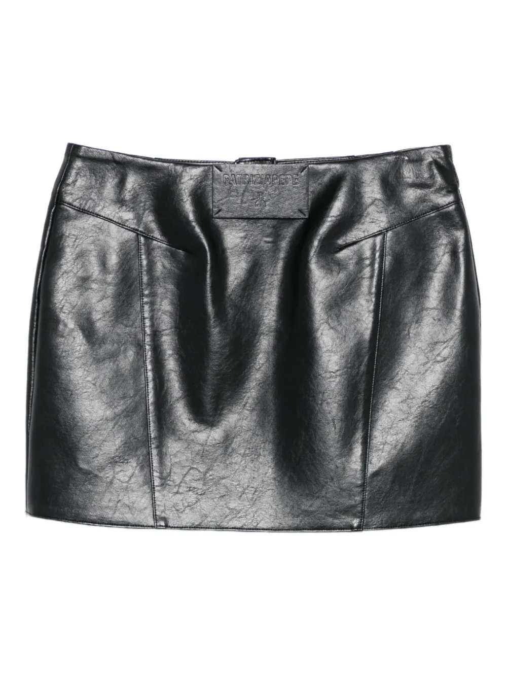 Patrizia Pepe button-fastening pocket mini skirt - Zwart