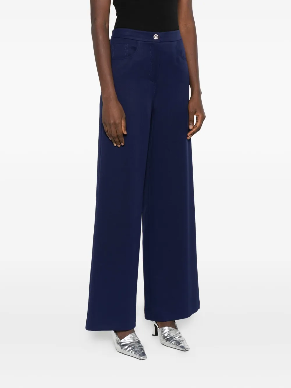 Patrizia Pepe Broek met elastische taille Blauw