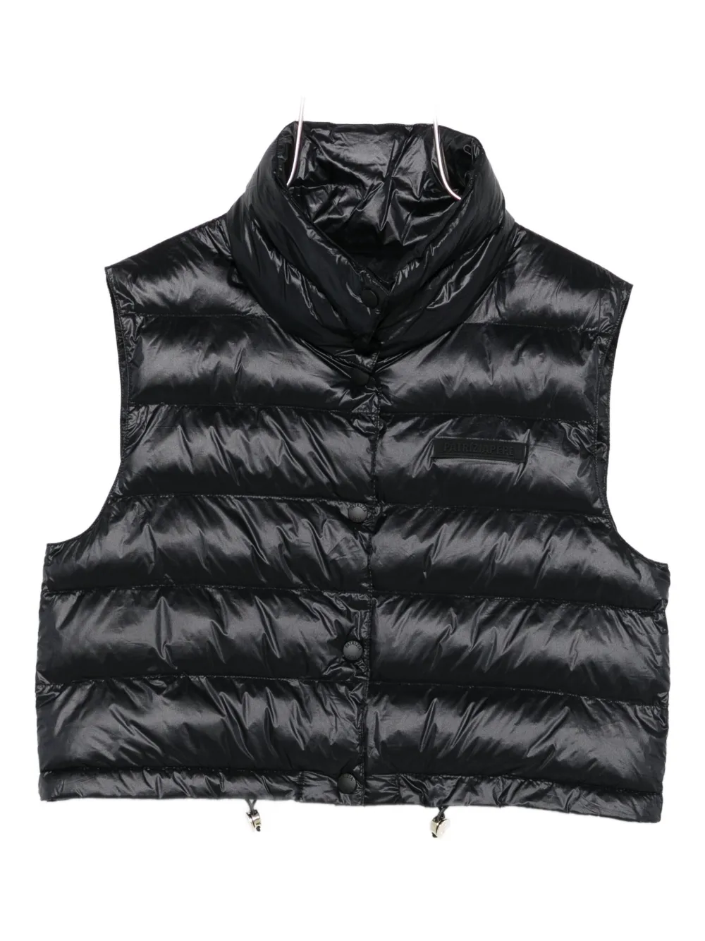Patrizia Pepe High-neck Quilted Gilet In Black