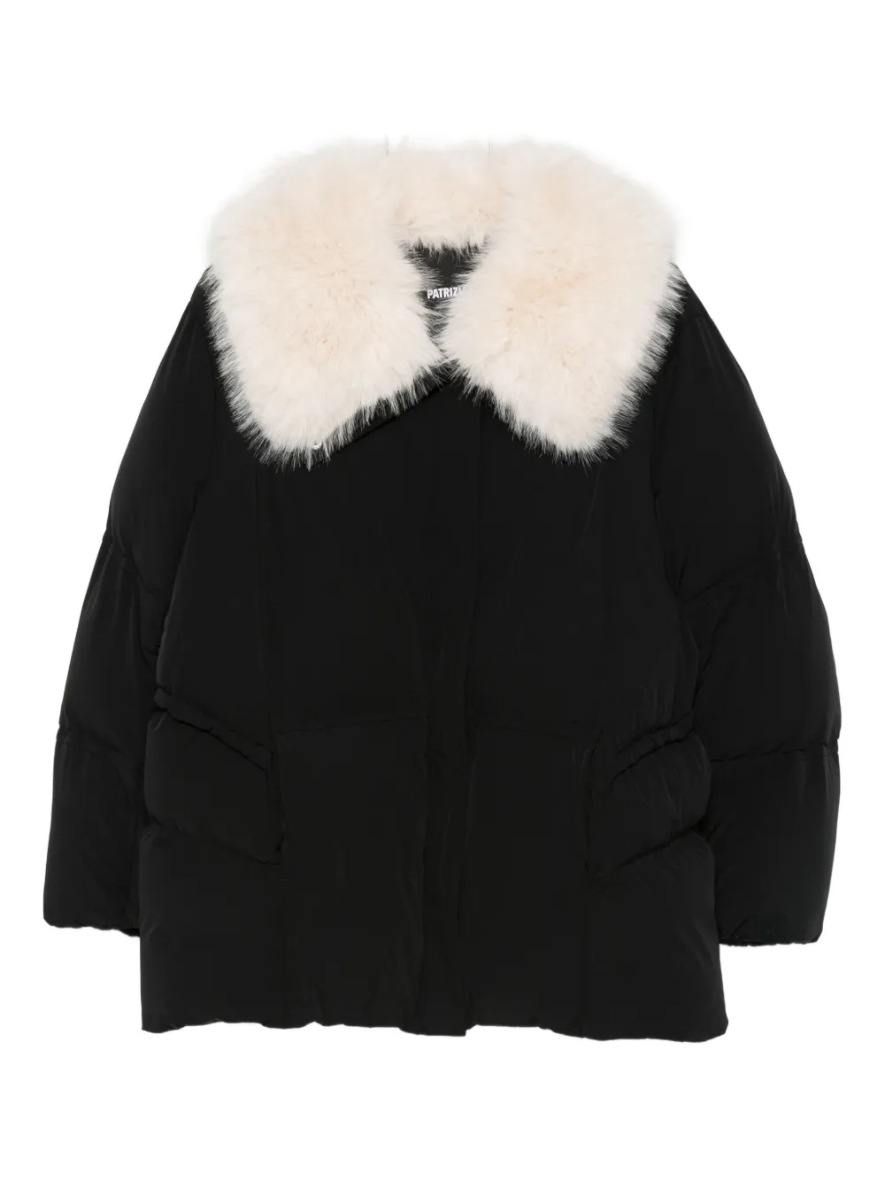 Patrizia Pepe Fur-collar Padded Jacket In Black