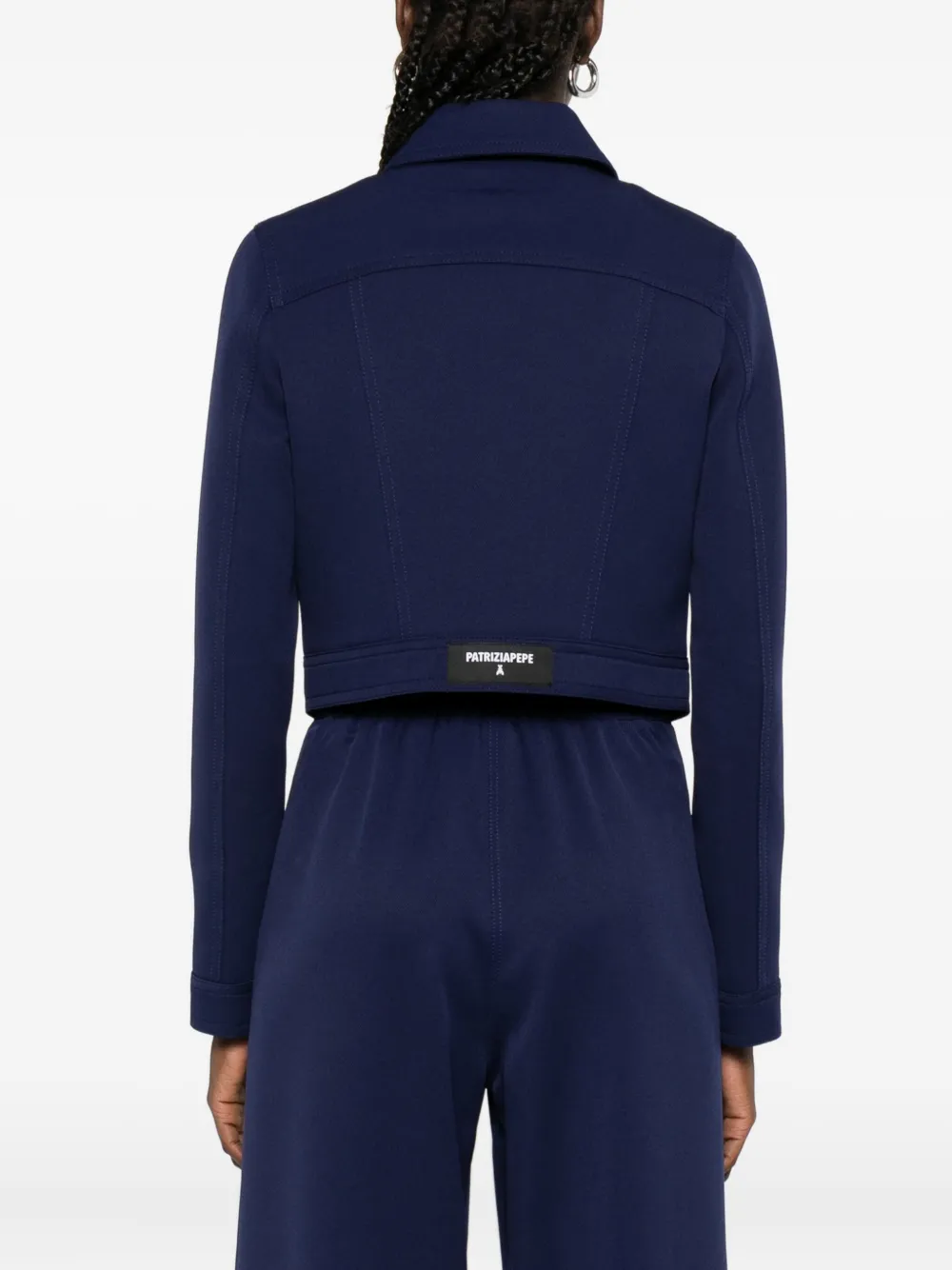 Patrizia Pepe Jack met denim-effect Blauw