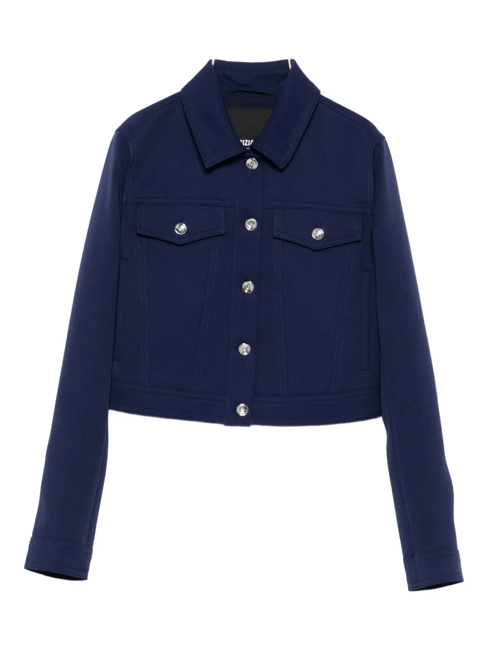 Patrizia Pepe Denim-effect Button Jacket In Blue