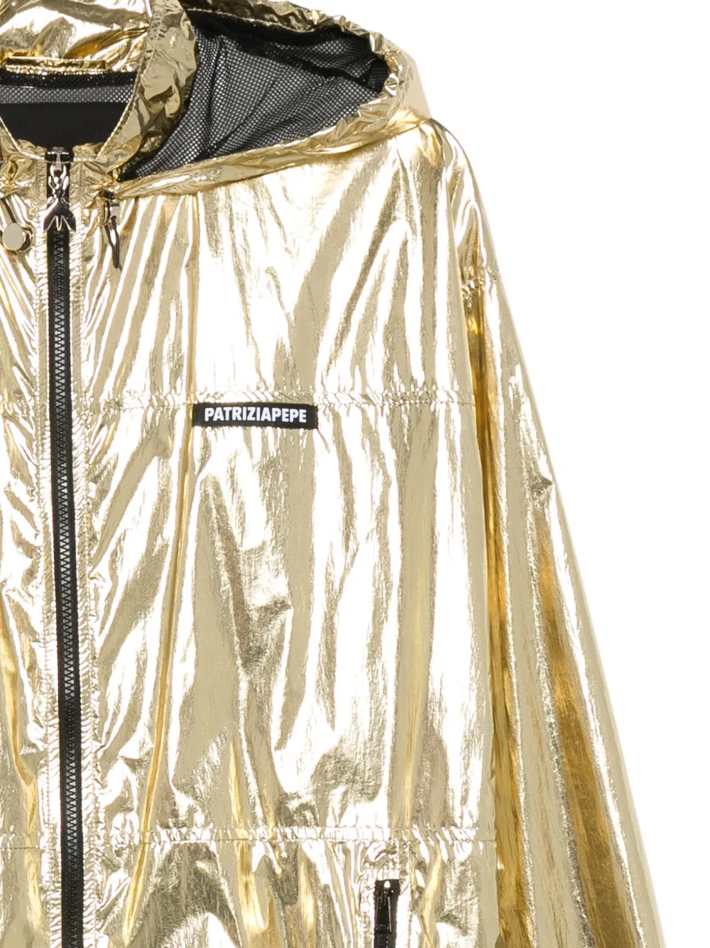 Patrizia Pepe Glanzend jack met capuchon Goud