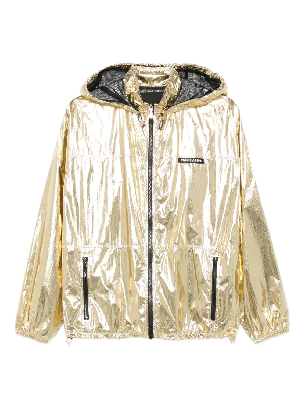 Patrizia Pepe Glanzend jack met capuchon Goud