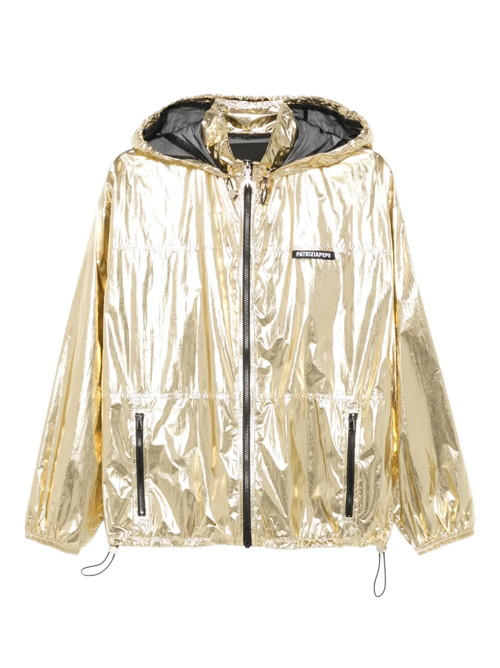 Patrizia Pepe Glanzend jack met capuchon Goud