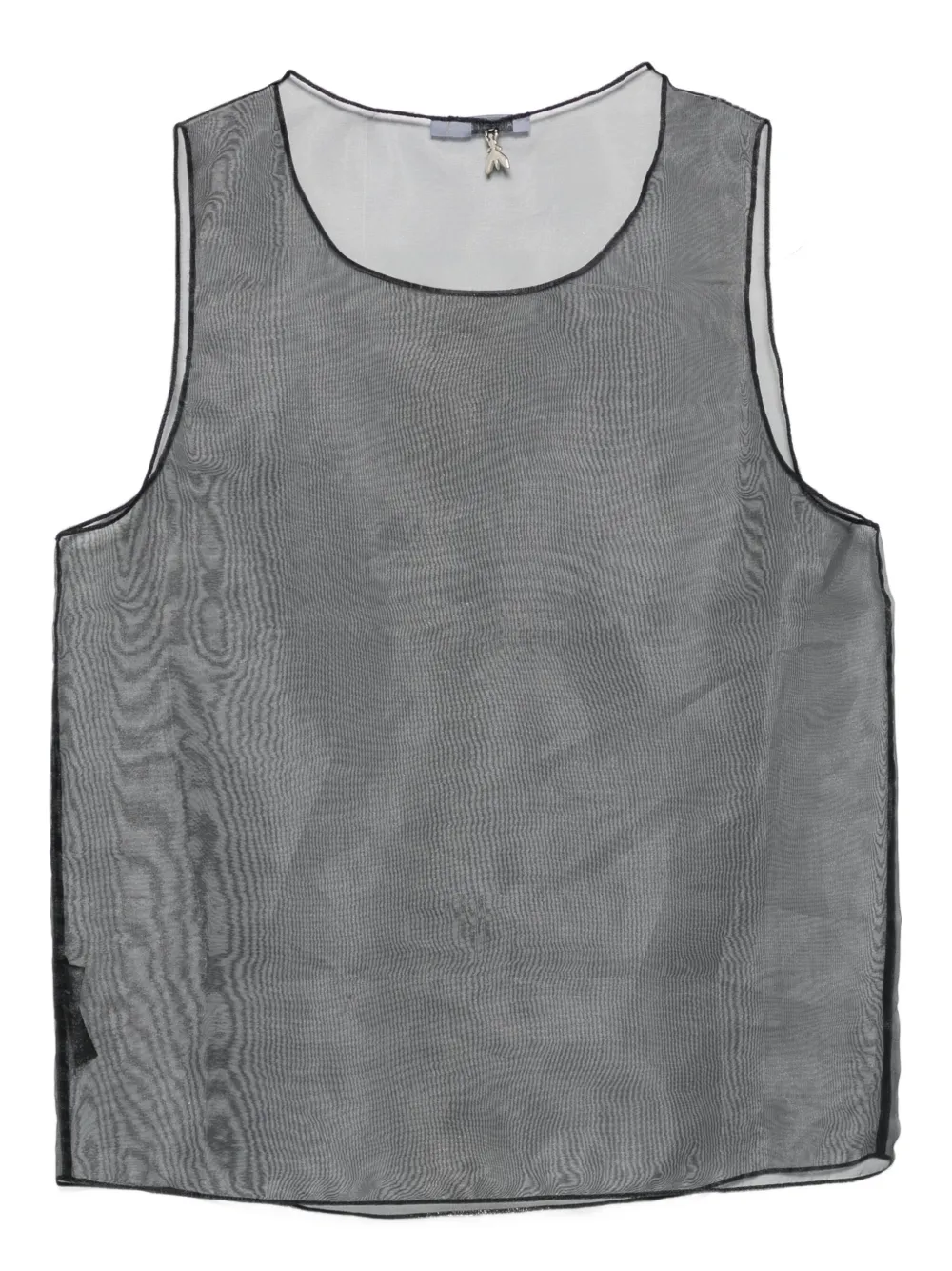 Patrizia Pepe metallic organza top - Grijs