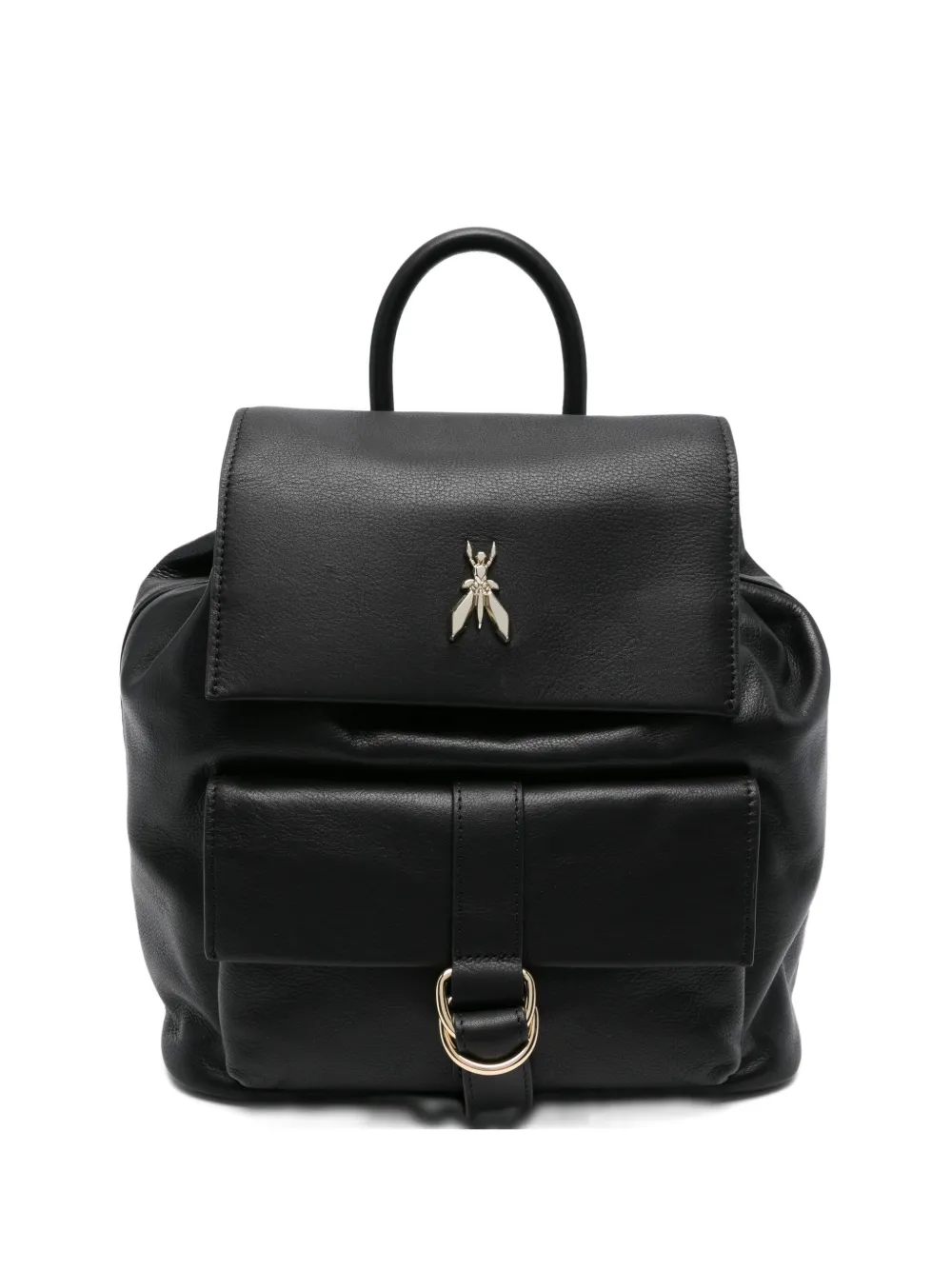 Patrizia Pepe New Business Flap Backpack In Black