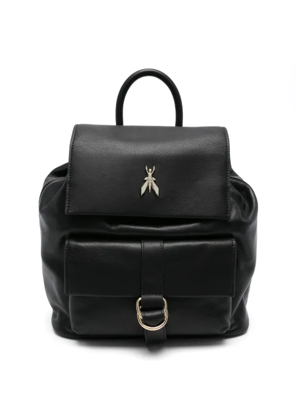Patrizia Pepe New Business Flap Backpack Black FARFETCH ID