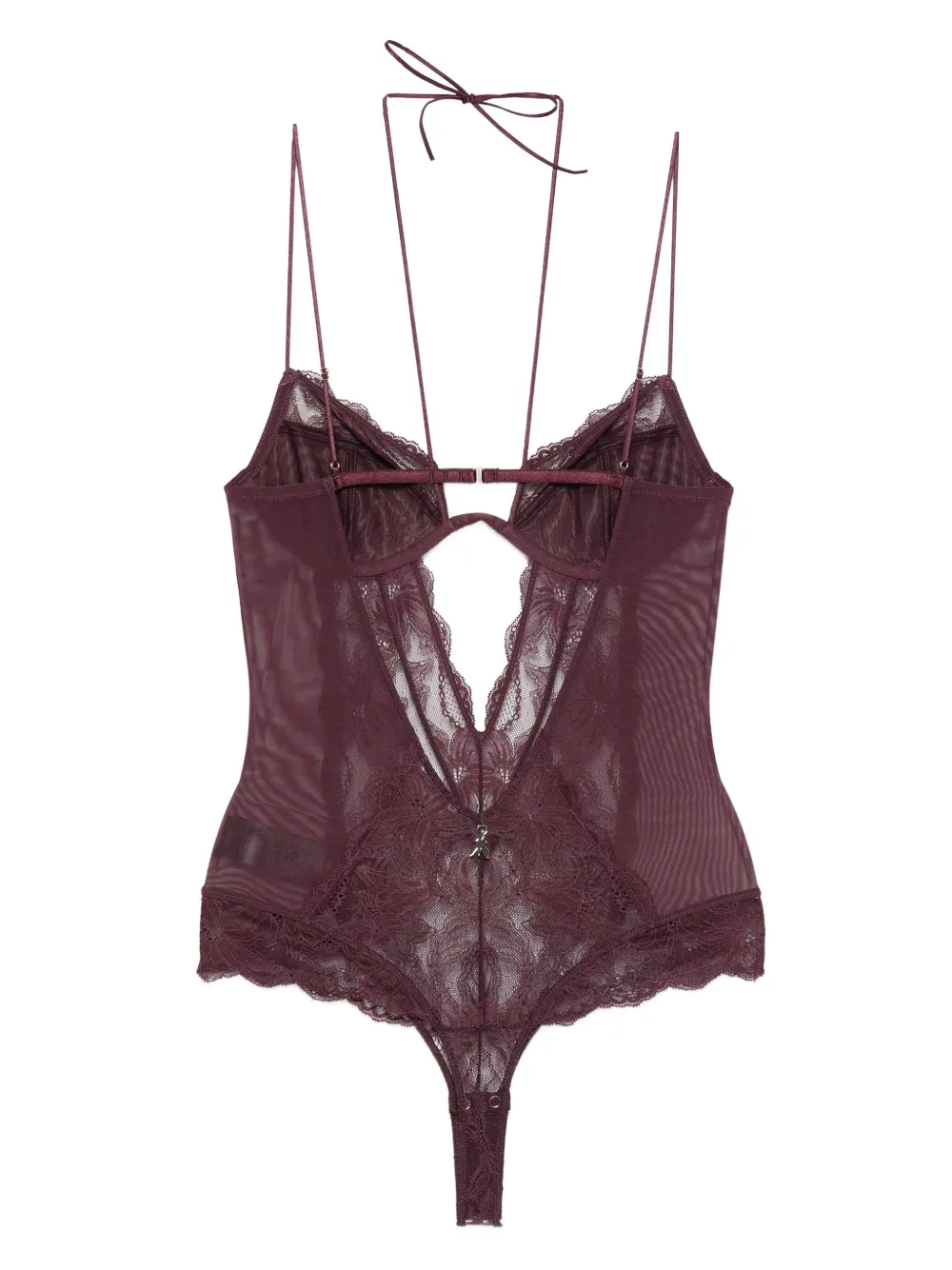 Patrizia Pepe lace tulle body - Paars