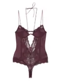 Patrizia Pepe lace tulle body - Purple