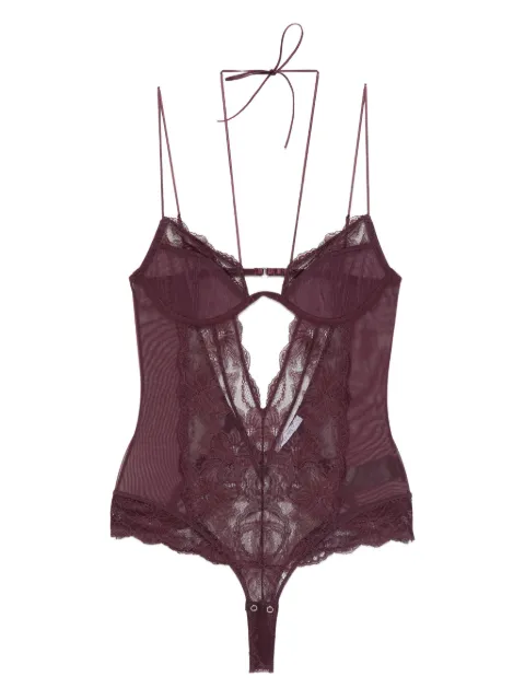 Patrizia Pepe Body de renda com tule