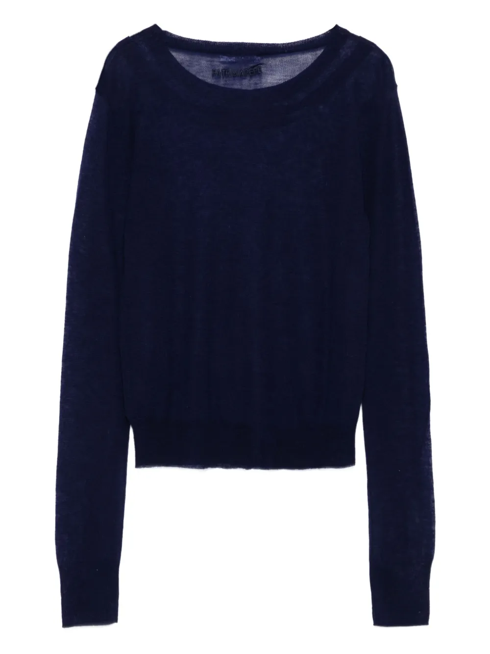 Patrizia Pepe Top met boothals Blauw