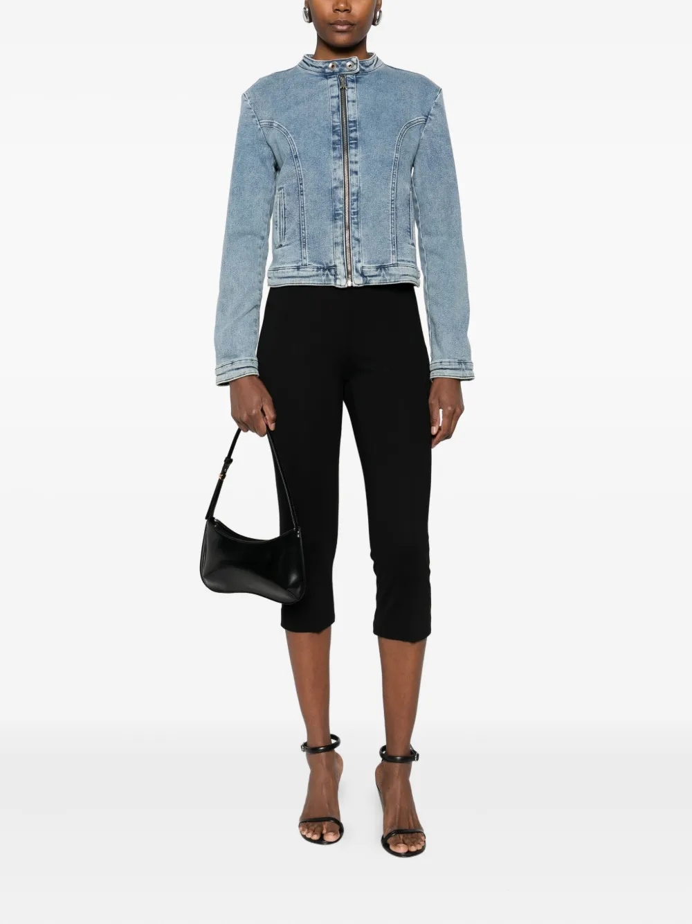 Patrizia Pepe zip-up denim jacket | Denim Jackets | Image 2