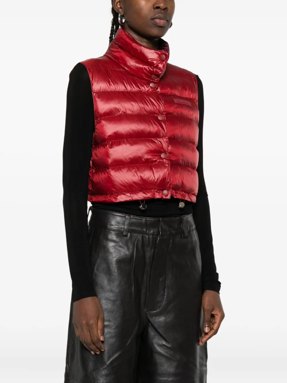 Patrizia Pepe High-neck Padded Jacket In Red