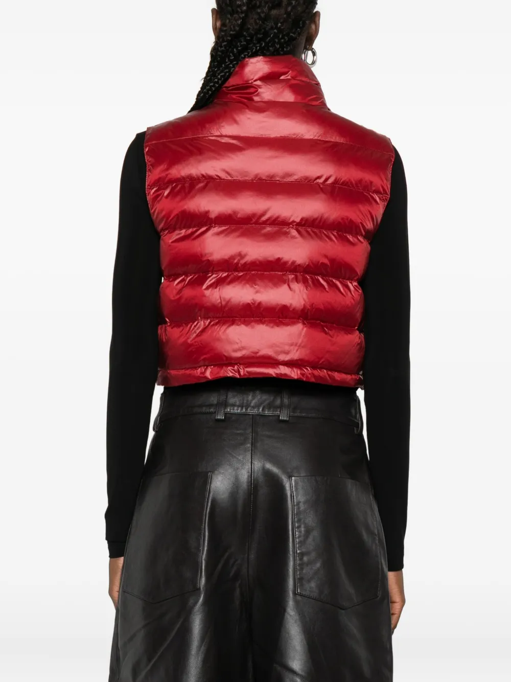 Patrizia Pepe High-neck Padded Jacket In Red