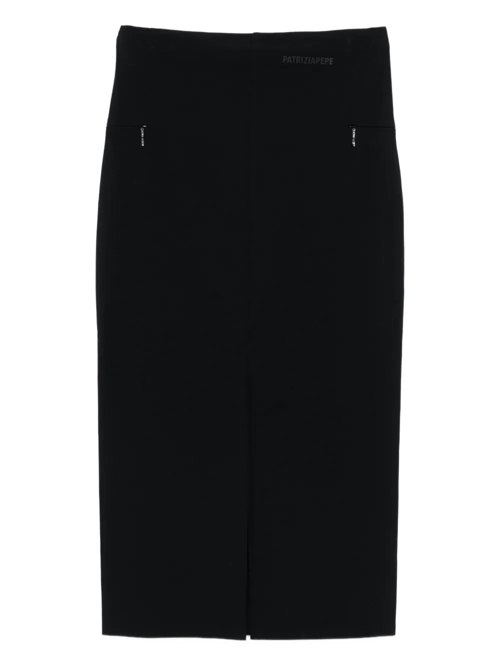 Patrizia Pepe slit pencil midi skirt - Zwart