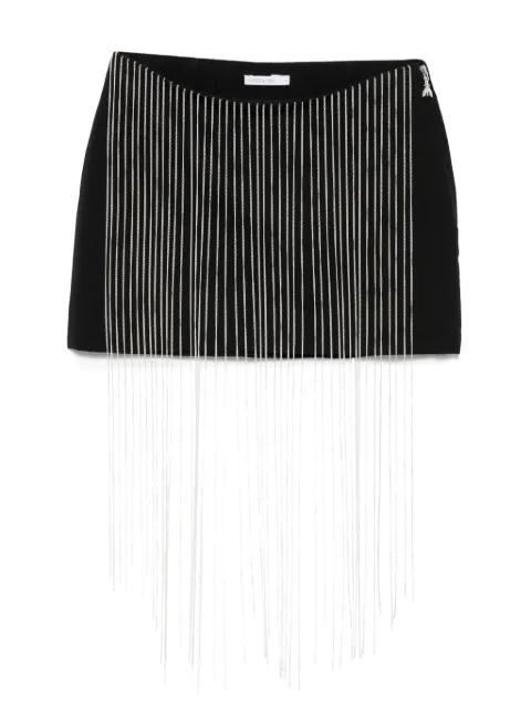 Patrizia Pepe rhinestone-embellished fringe mini skirt