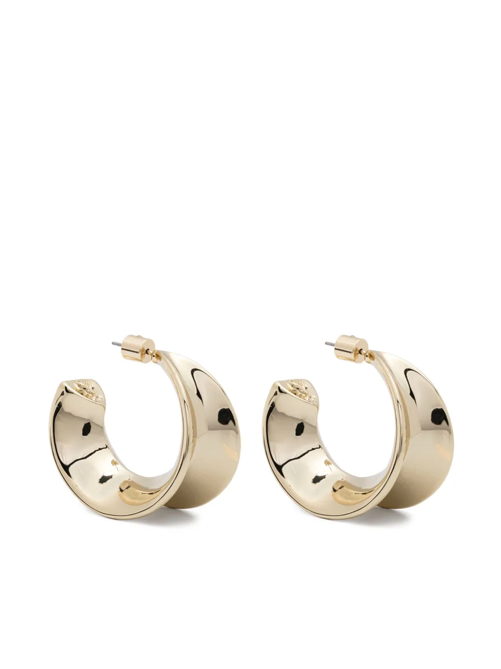 Patrizia Pepe Waves half-hoop earrings | Gold | Image 1
