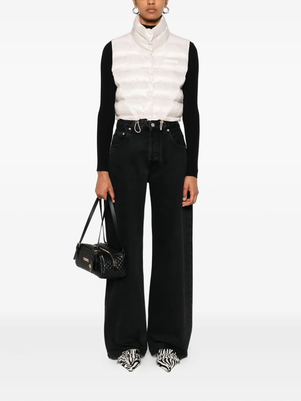Patrizia Pepe High-neck Padded Jacket In Pink