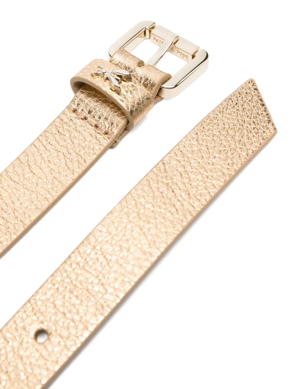 Patrizia Pepe laminated leather belt - Beige