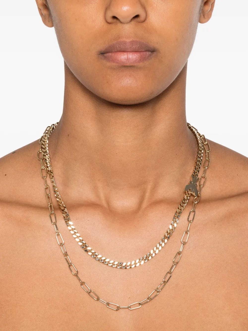 Patrizia Pepe Double Chain halsketting - Goud