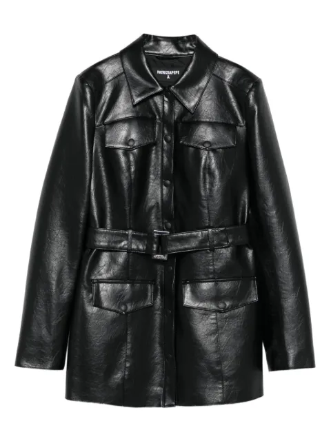 Patrizia Pepe belted flap-pocket jacket