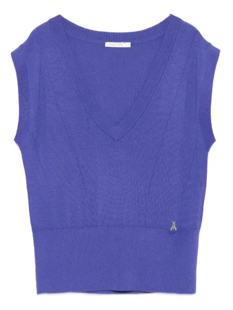 Patrizia Pepe v-neck wool knitted top