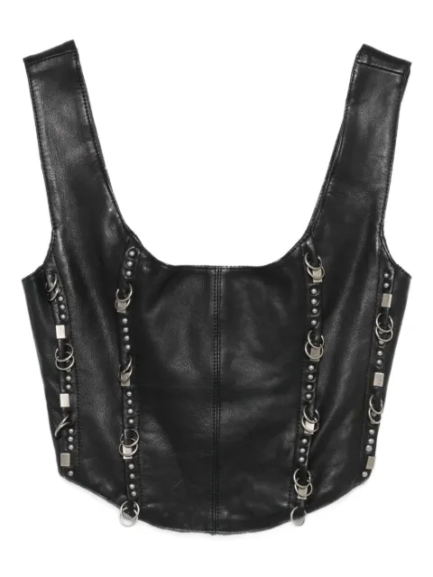 Patrizia Pepe studded leather top