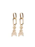 Patrizia Pepe Double Chain fly-pendant hoop earrings - Gold
