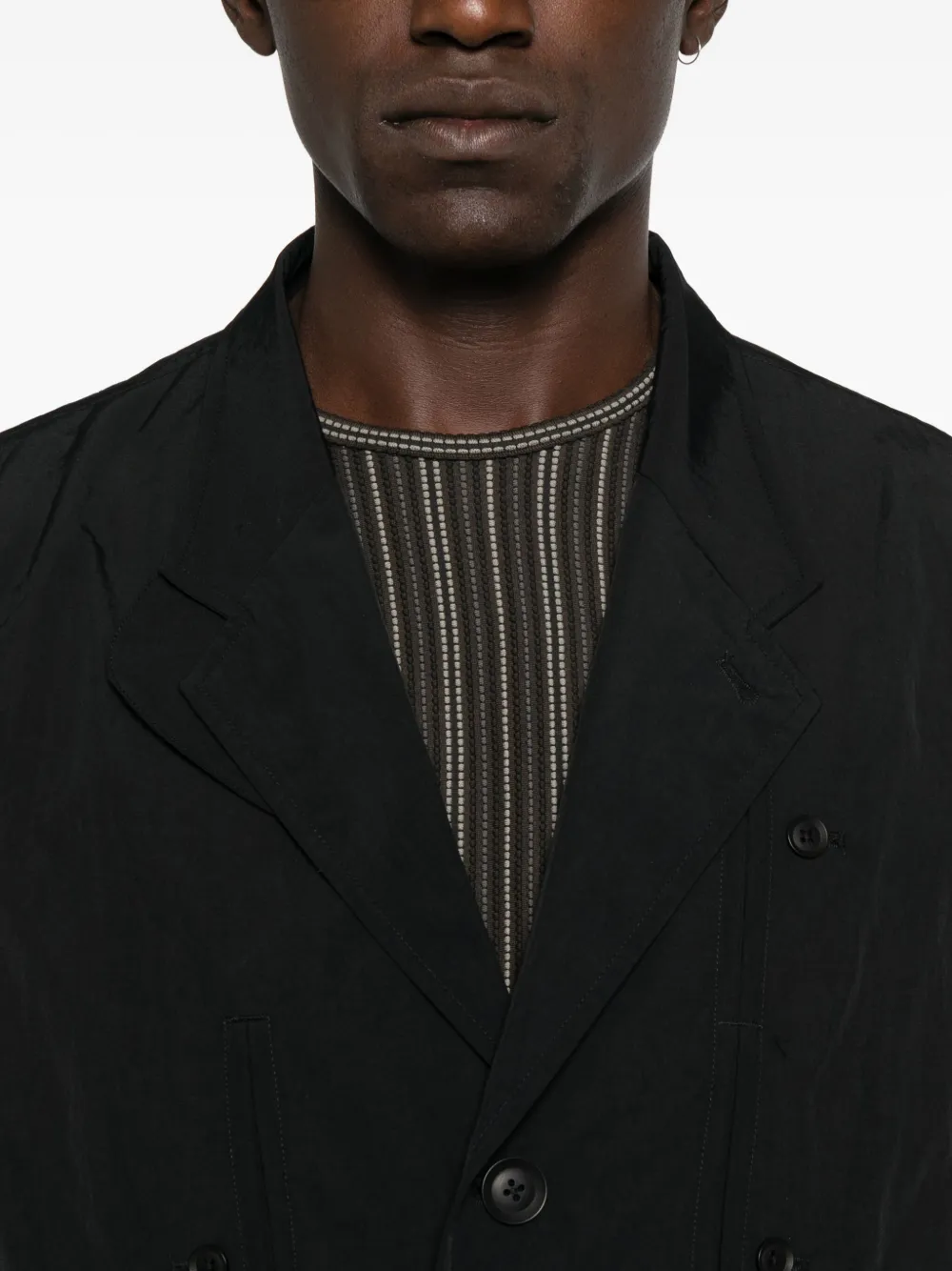 Y-3 three-button pocket coat Zwart