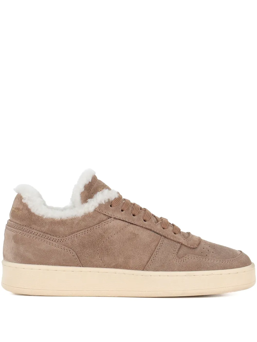 Officine Creative suede fur-lined sneakers Neutrals