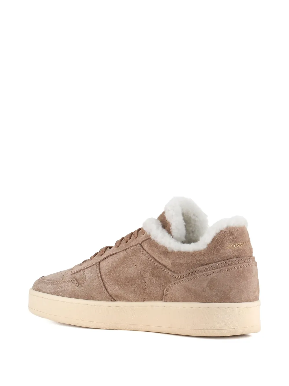 Officine Creative suede fur-lined sneakers Neutrals