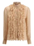 Kristina Ti Holly floral-print ruffled shirt - Pink
