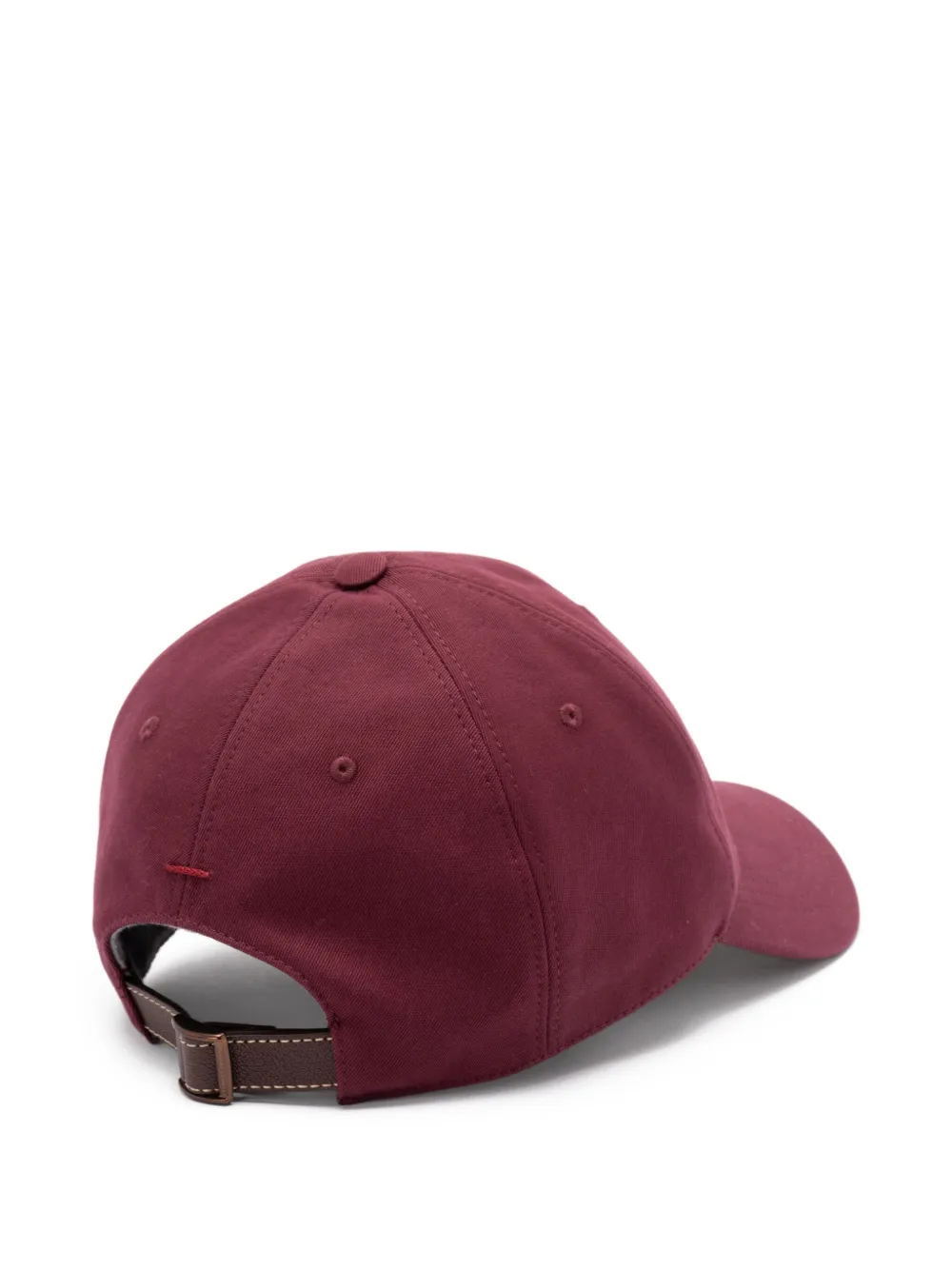 Brunello Cucinelli leather-strap cotton cap | Image 2