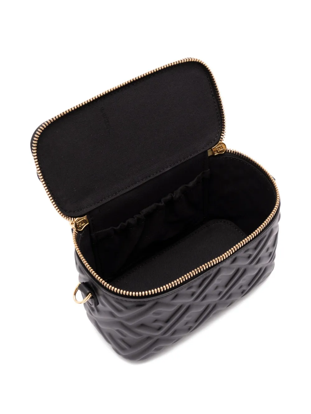 FENDI Vanity quilted leather mini crossbody bag Zwart