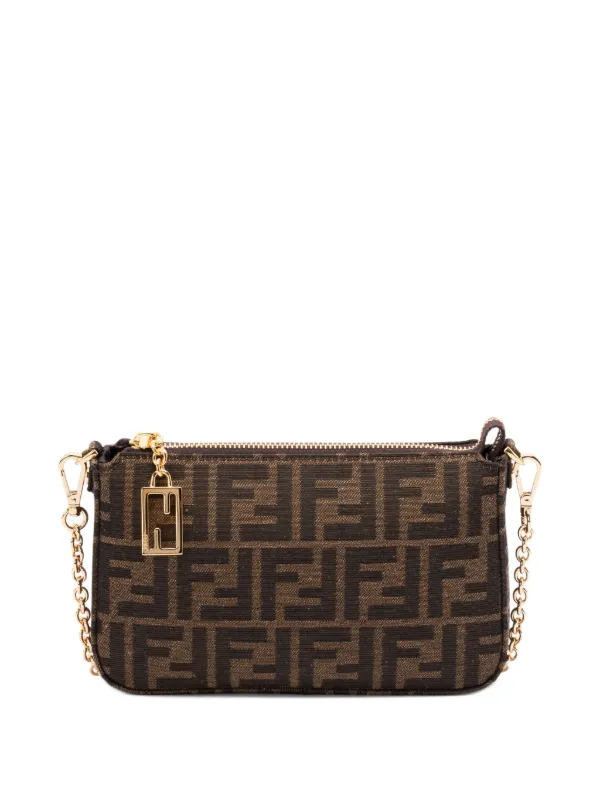 FENDI バゲット ポーチ クラッチバッグ ミニ | ブラウン