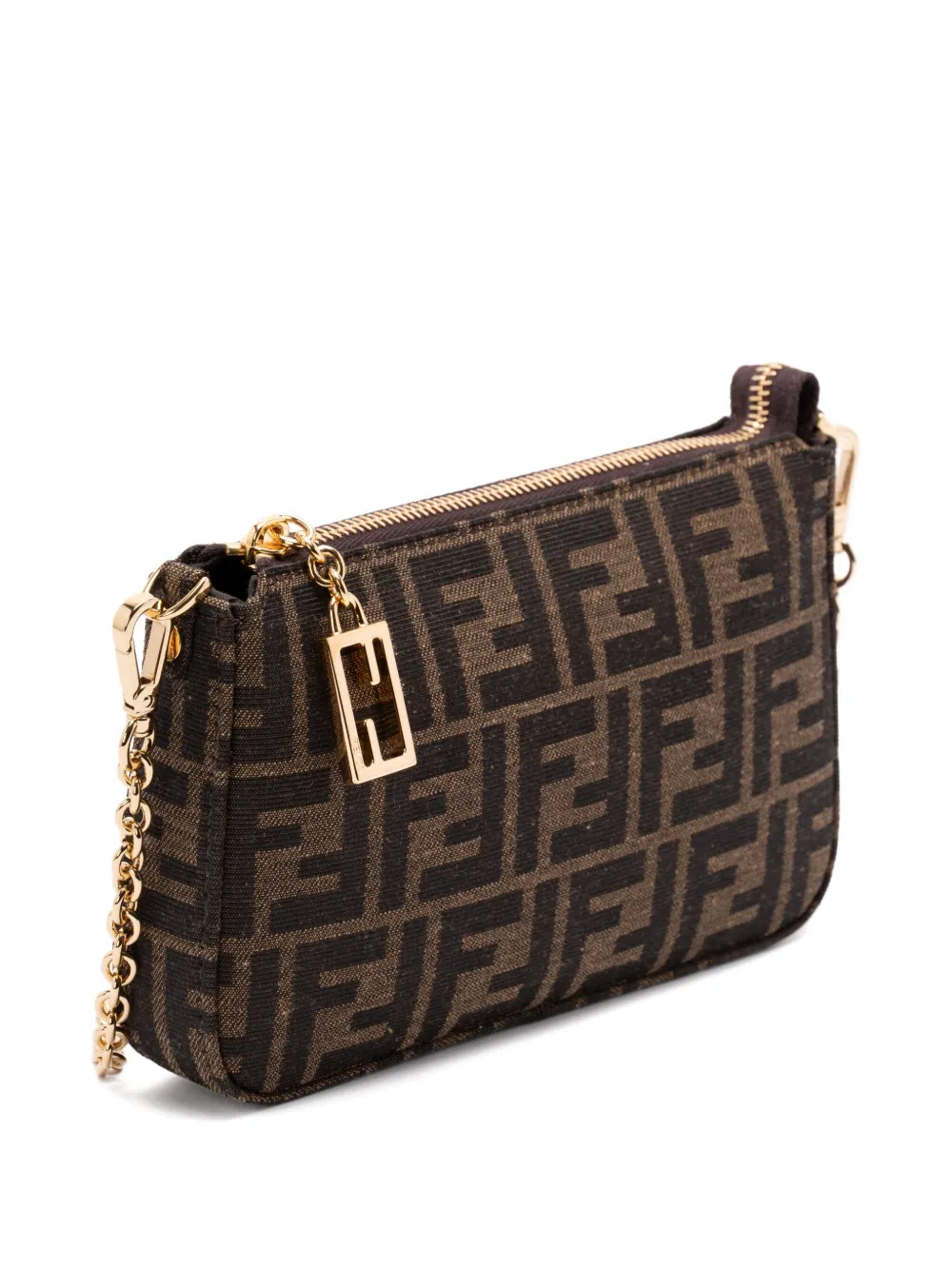 FENDI Baguette Pouch mini clutch bag Bruin