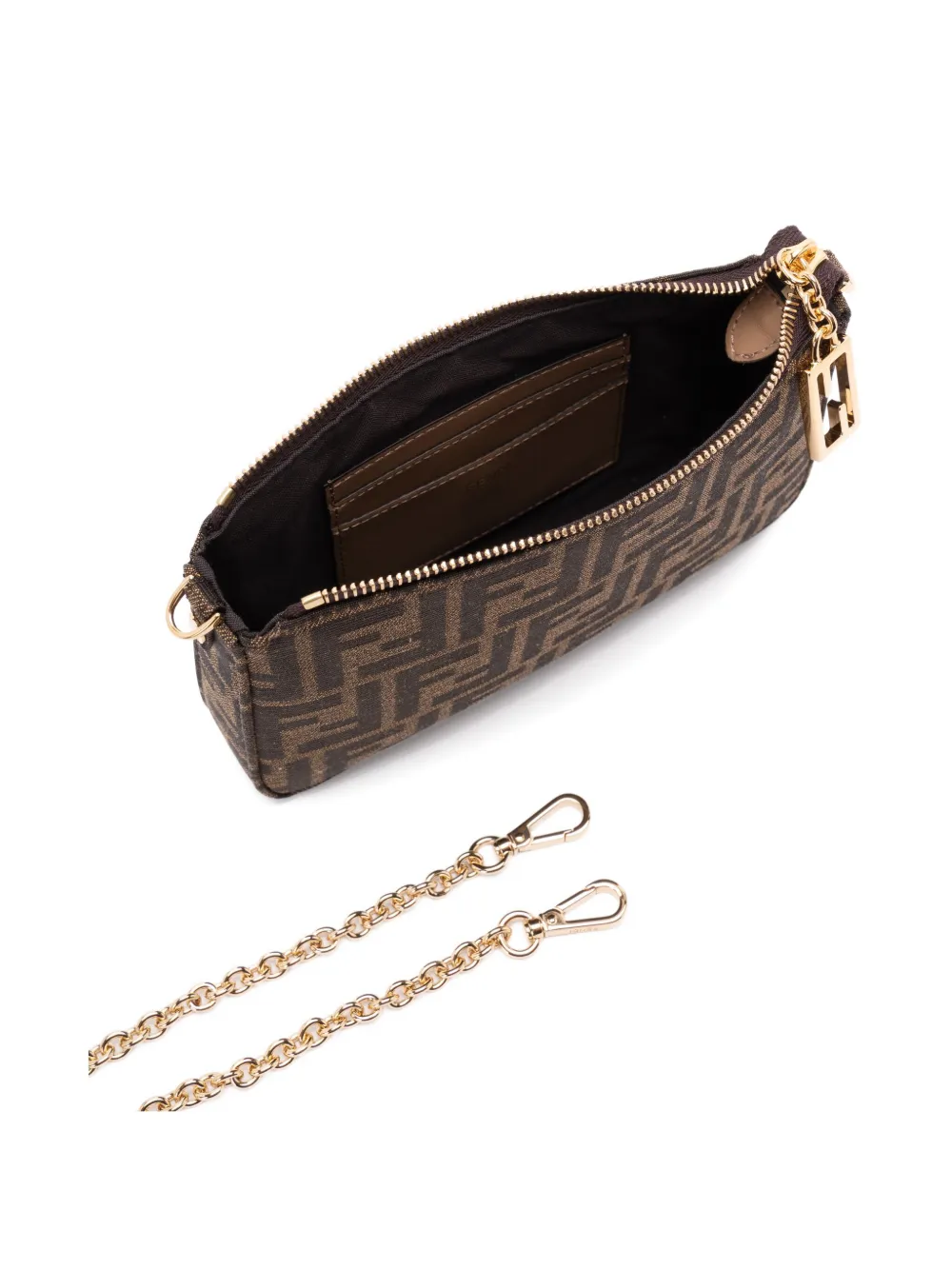 FENDI Baguette Pouch mini clutch bag Bruin