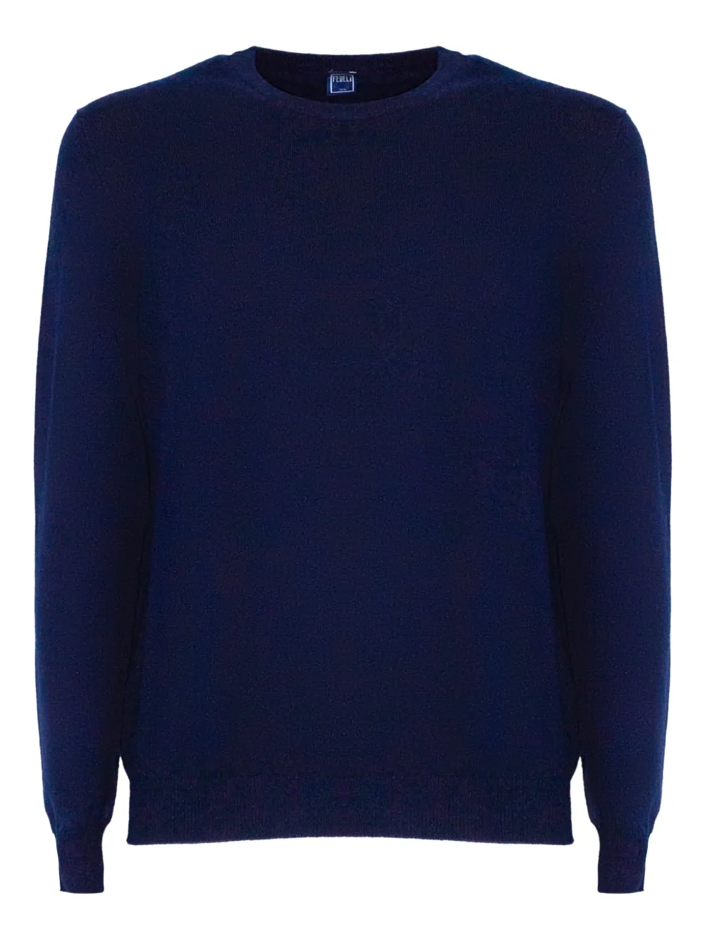 Fedeli crew-neck ribbed-trims sweater Blauw