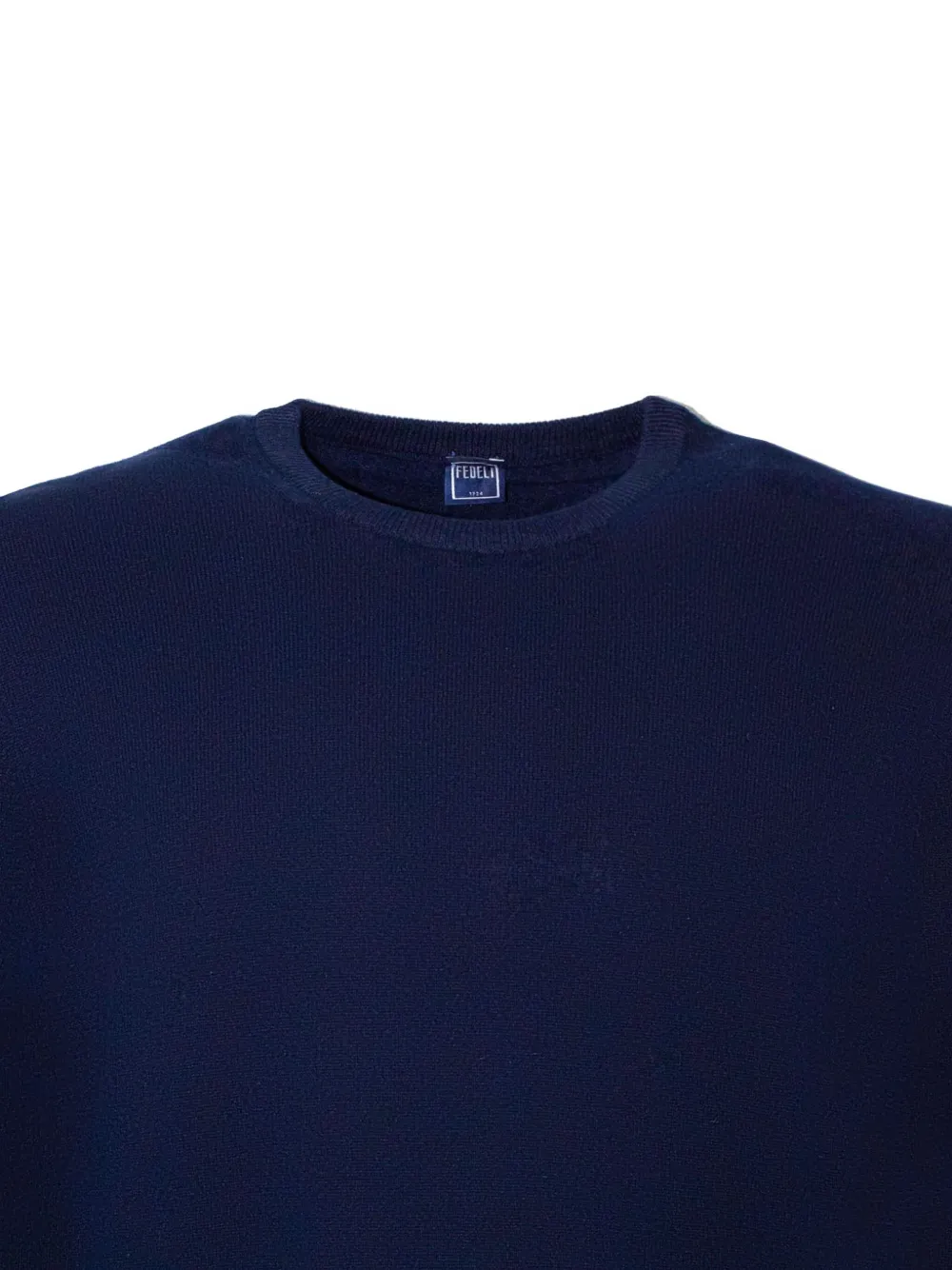 Fedeli crew-neck ribbed-trims sweater Blauw