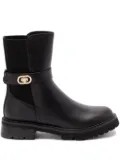 TWINSET buckle-strap leather boots - Black