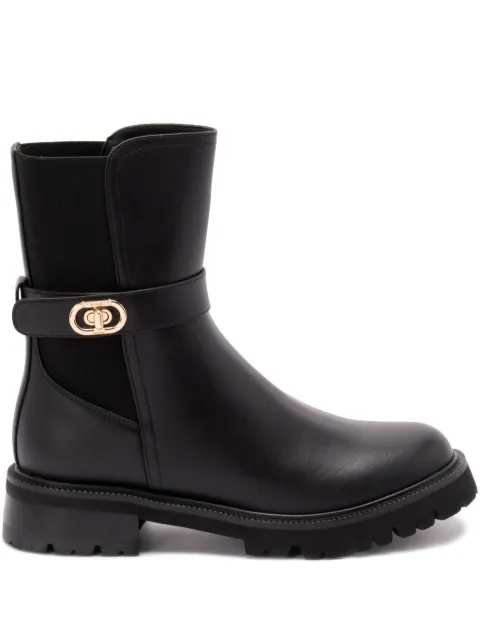 TWINSET buckle-strap leather boots