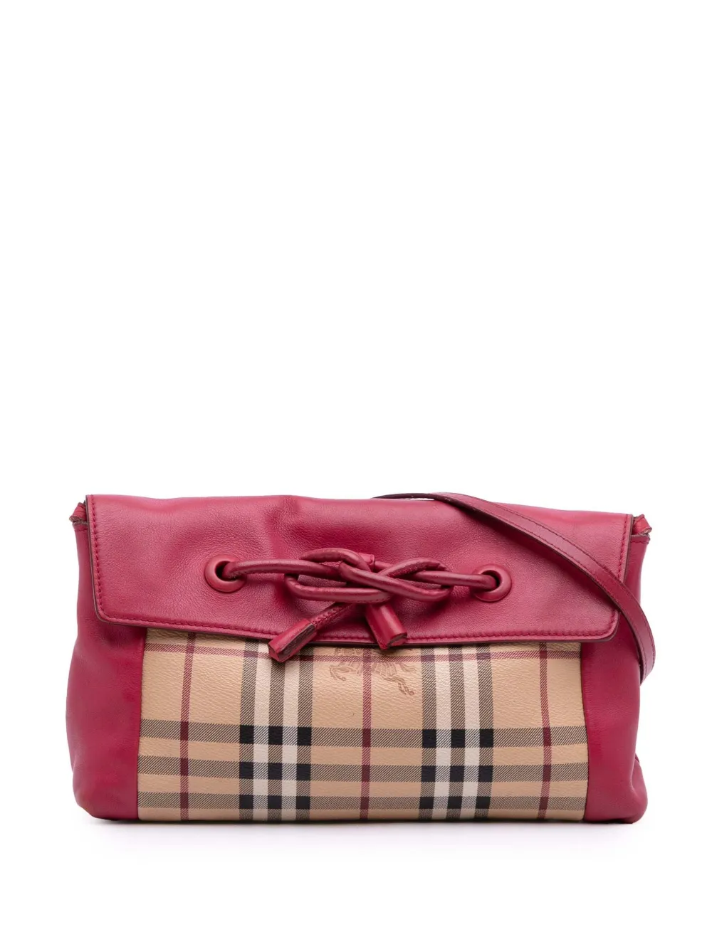 Burberry Pre-Owned 2000-2017 Haymarket Check Coated Canvas Leah Burberry Pre-Owned 2000-2017 Haymarket Check Coated Canvas Leah