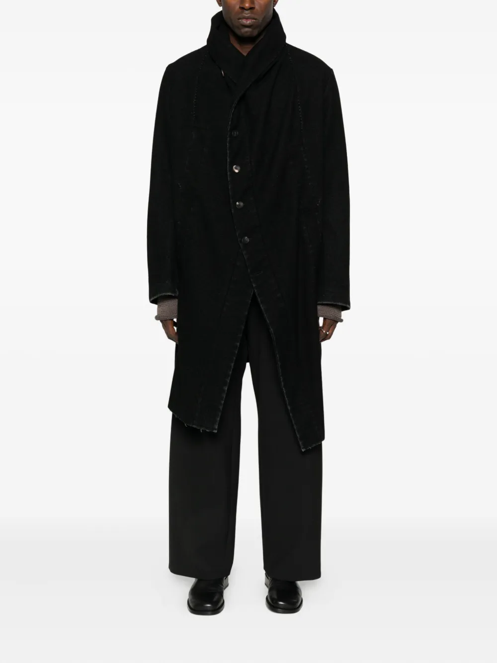 Masnada hooded button-fastening coat | Single Breasted Coats | Image 2