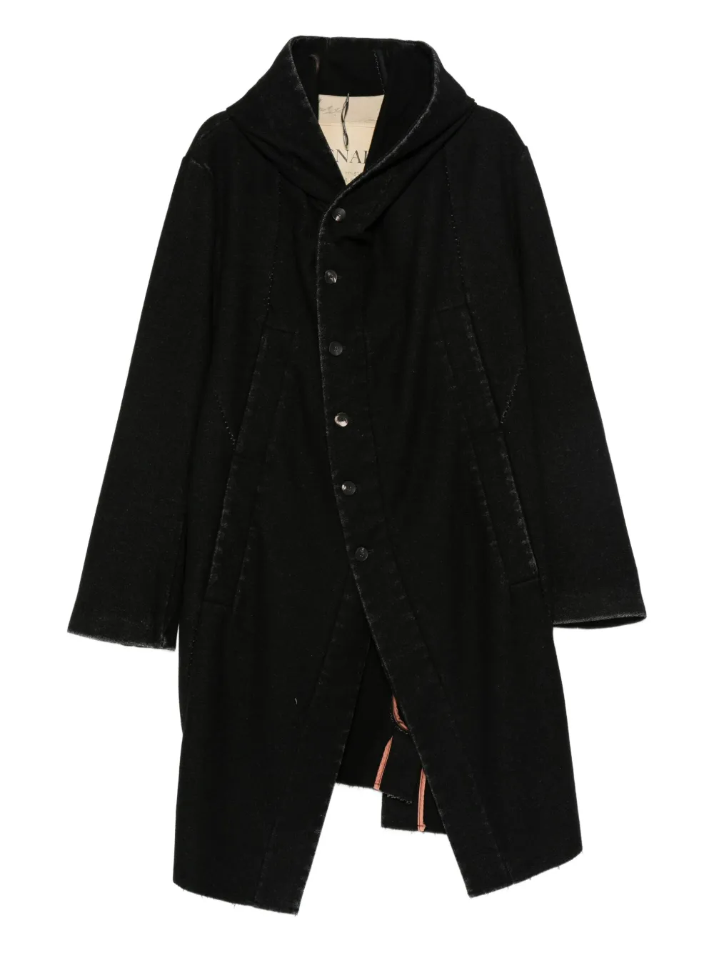 Masnada abrigo con capucha y botones | negro | Image 1
